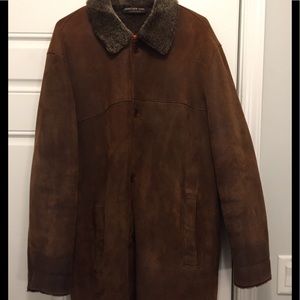 100% Andrew Marc Men’s Lamb Shearling Coat